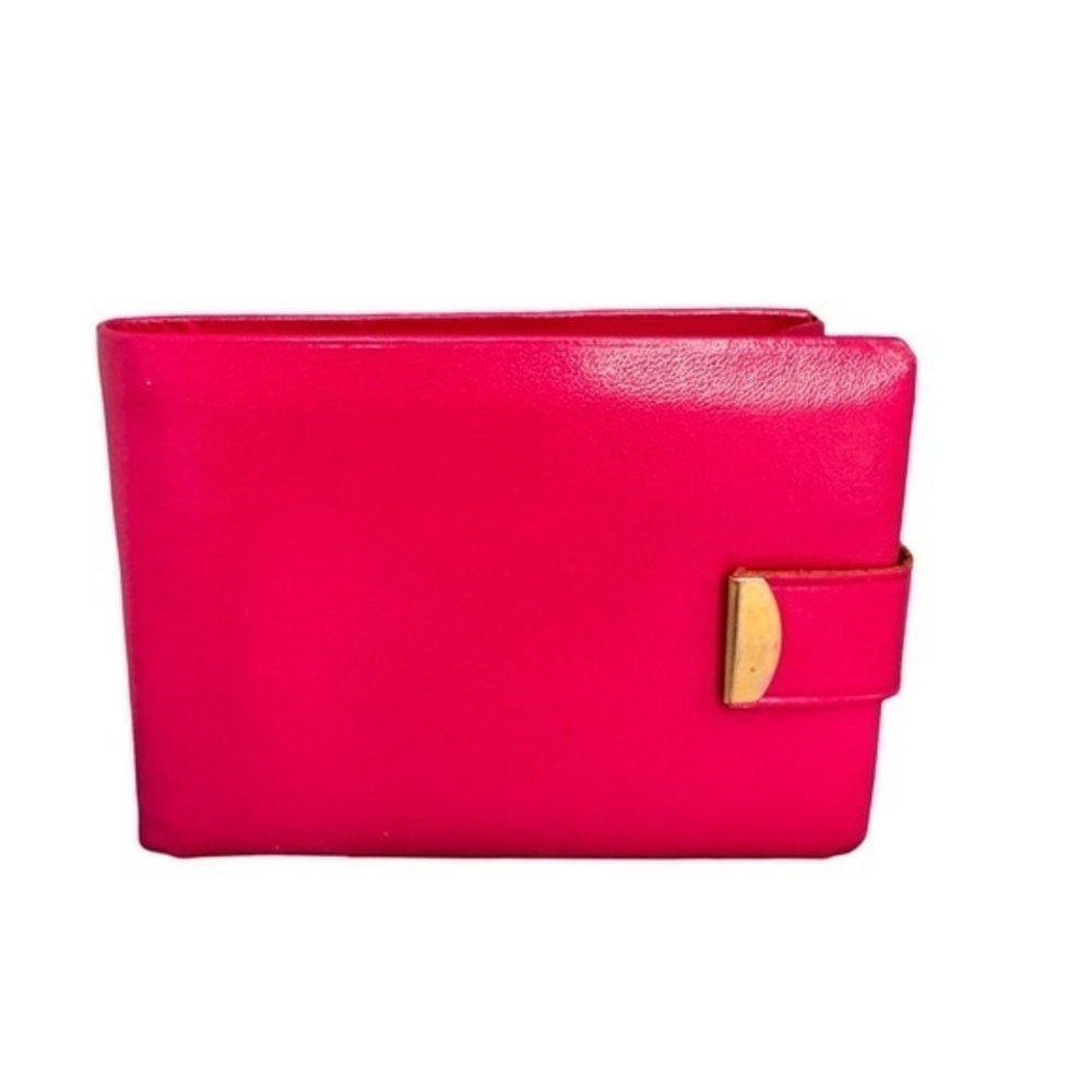 Small Vintage Aristocrat Fifth Avenue Compact Hot Pink Wallet VGUC